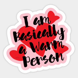 Warm Person-black Sticker